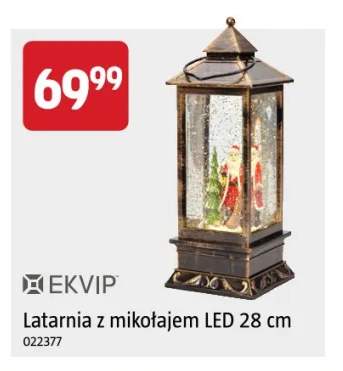 Latarnia z mikołajem LED 28 cm Ekvip