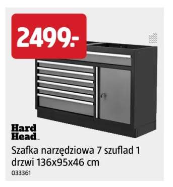 Szafka narzędziowa 7 szuflad 1 drzwi 136x95x46 cm Hard Head