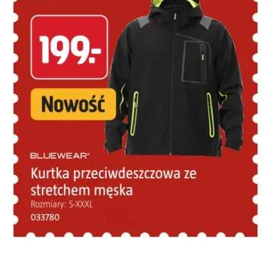 Kurtka przeciwdeszczowa ze stretchem męska Bluewear