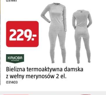 Bielizna termoaktywna damska z wełny merynosów 2 el. Kayoba Outdoor