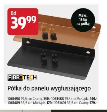 Półka do panelu wygłuszającego 19,5 cm Fibrotech +1 wariant