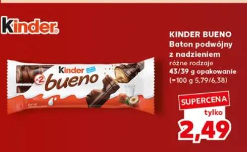 Baton podwójny z nadzieniem Kinder Bueno