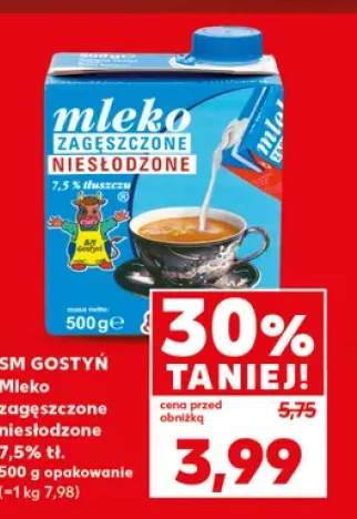 Mleko zagęszczone niesłodzone SM Gostyń 7,5%