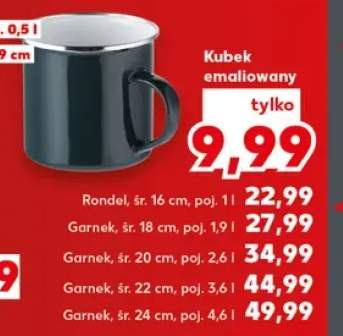 Kubek emaliowany 0,5 l +5 wariantów