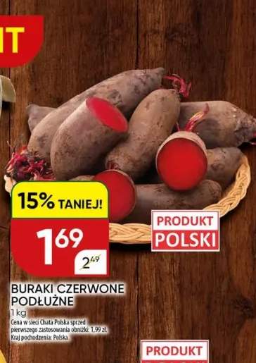 Buraki czerwone podłużne
