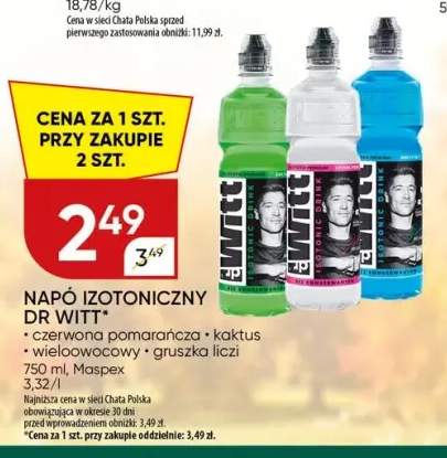 Napój izotoniczny Dr Witt czerwona pomarańcza +3 warianty