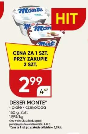 Deser Monte białe Zott +1 wariant