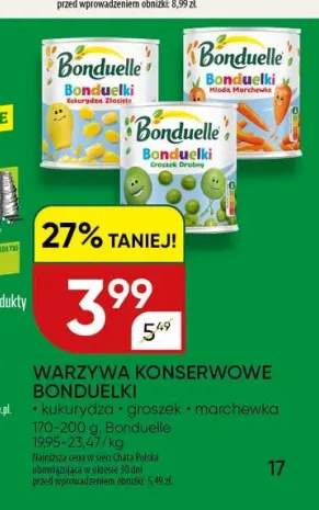 Warzywa konserwowe Bonduelki kukurydza +2 warianty