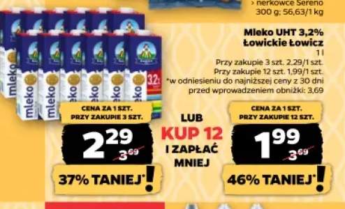 Mleko UHT Łowickie Łowicz 3,2%