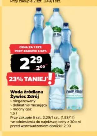Woda źródlana niegazowana niegazowany Żywiec Zdrój +2 warianty
