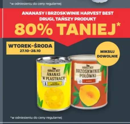 Ananas w puszce w plastrach Harvest Best +1 wariant