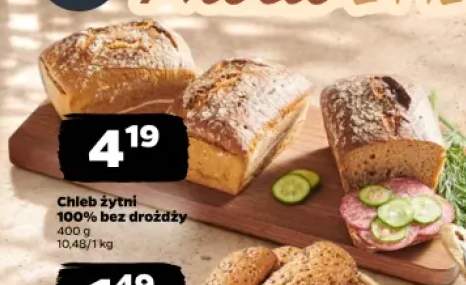 Chleb żytni 100% bez drożdży