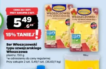 Ser Włoszczowski typu szwajcarskiego w plastrach Włoszczowa