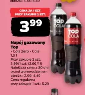 Napój gazowany Top Cola +1 wariant