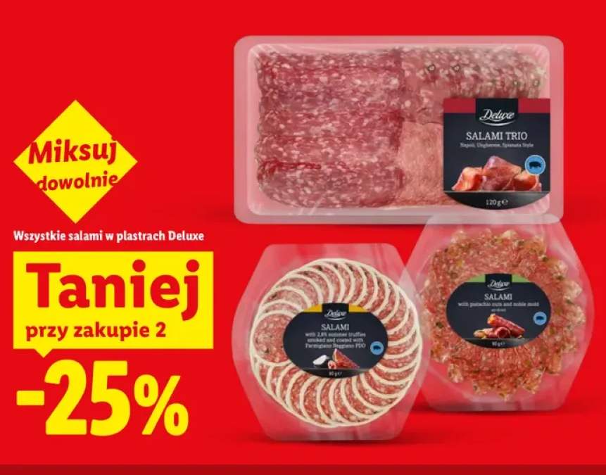 Salami w plastrach Deluxe +3 warianty