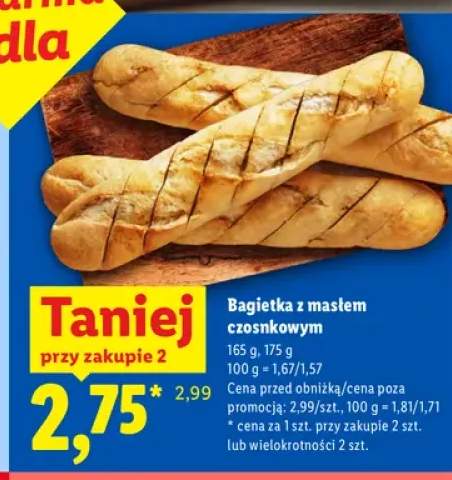 Bagietka z masłem czosnkowym