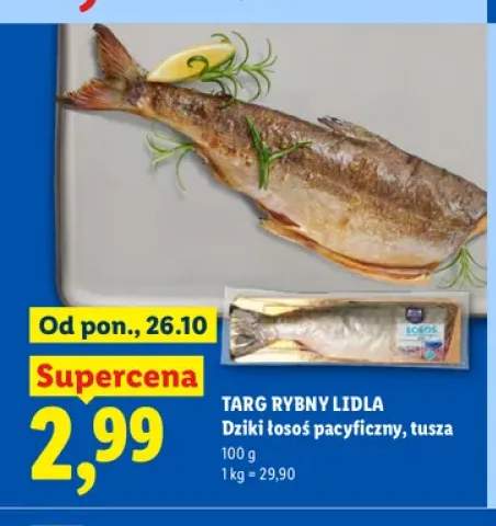 Dziki łosoś pacyficzny tusza Targ Rybny Lidla