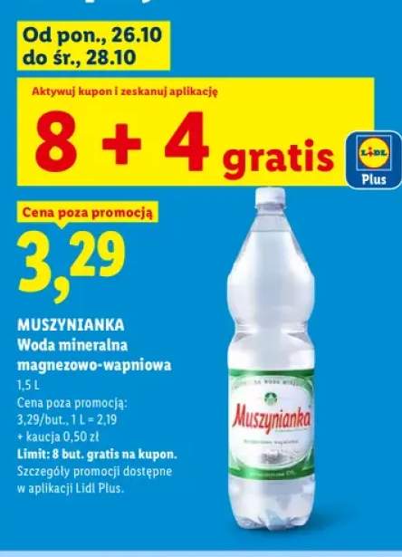 Woda mineralna gazowana magnezowo-wapniowa Muszynianka