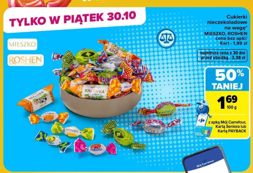 Cukierki nieczekoladowe na wagę Mieszko, Roshen