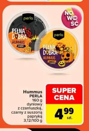 Hummus czarny z suszoną papryką Perla +1 wariant