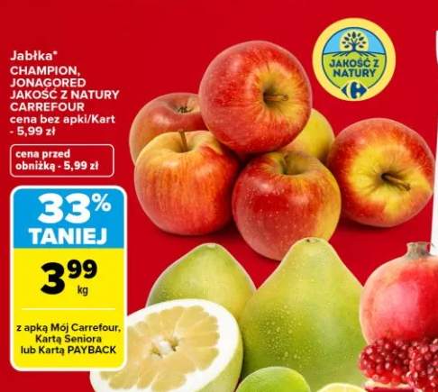 Jabłka Champion Jakość z Natury Carrefour