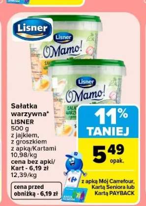 Sałatka warzywna z jajkiem Lisner +1 wariant