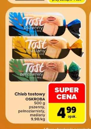 Chleb tostowy pszenny Oskroba +2 warianty