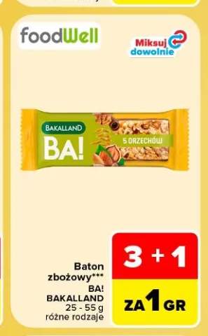Baton zbożowy 5 orzechów BA! Bakalland