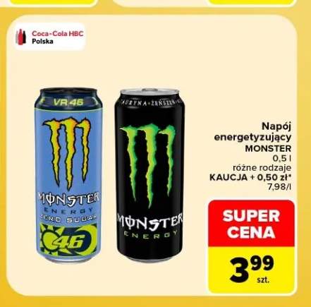 Napój energetyzujący Monster Energy Zero Sugar VR46 +1 wariant