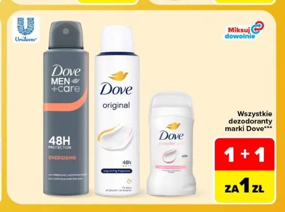 Dezodoranty marki Dove +3 warianty
