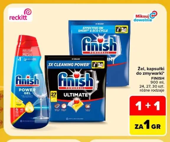 Żel, kapsułki do zmywarki Finish