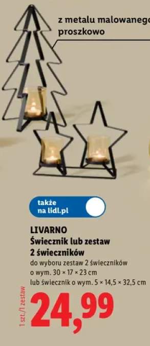 Zestaw 2 świeczników 30x17x23 cm Livarno +1 wariant