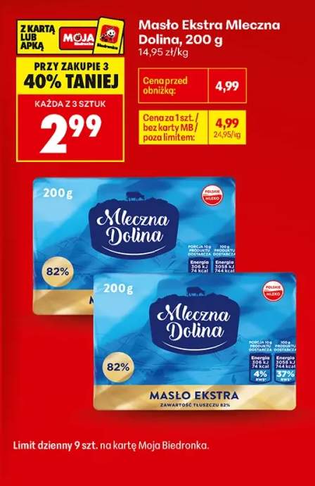 Masło Ekstra Mleczna Dolina