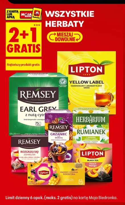Herbata Earl Grey z nutą cytryny Remsey +7 wariantów