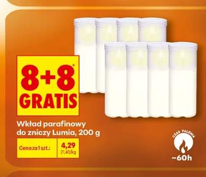 Wkład parafinowy do zniczy Lumia