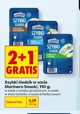 Szybki śledzik w sosie o smaku grzybowym Marinero Snack! +2 warianty