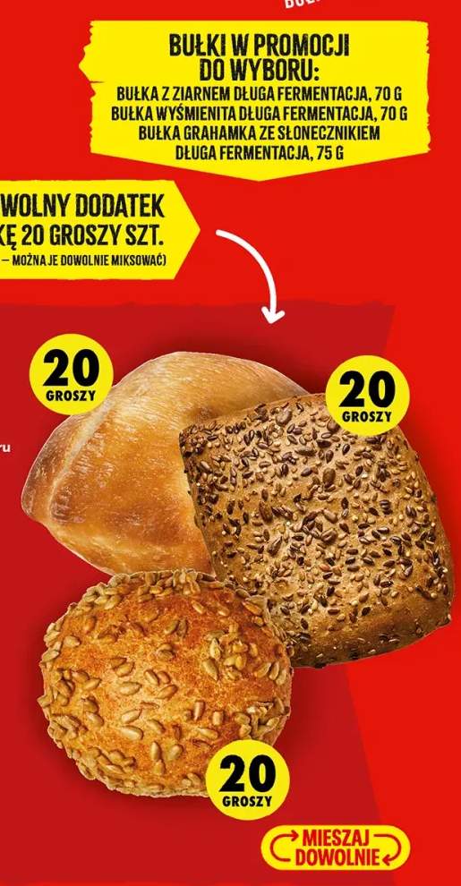 Bułka z ziarnem długa fermentacja +2 warianty