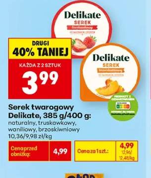 Serek twarogowy naturalny Delikate +3 warianty