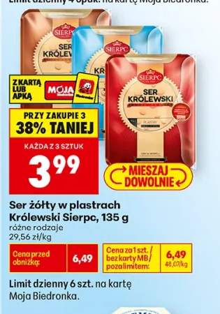 Ser żółty w plastrach Królewski Sierpc