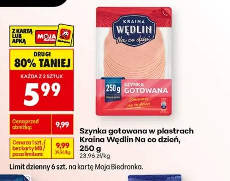 Szynka gotowana w plastrach Kraina Wędlin Na co dzień