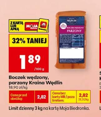 Boczek wędzony parzony Kraina Wędlin