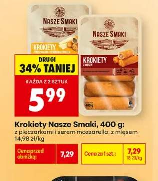 Krokiety z pieczarkami i serem mozzarella Nasze Smaki +1 wariant