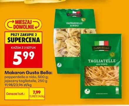 Makaron pappardelle a nido Gusto Bello +1 wariant
