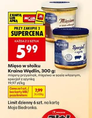 Mięso w słoiku mięsny przysmak Kraina Wędlin +2 warianty