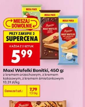 Maxi Wafelki Bonitki z kremem orzechowym +2 warianty