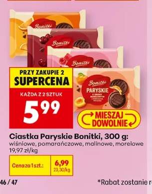 Ciastka Paryskie Bonitki wiśniowe +3 warianty
