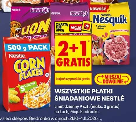 Płatki śniadaniowe Nestlé +3 warianty