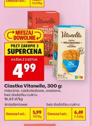 Ciastka śniadaniowe mleczne Vitanella +3 warianty