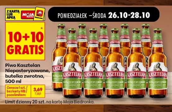 Piwo Kasztelan Niepasteryzowane