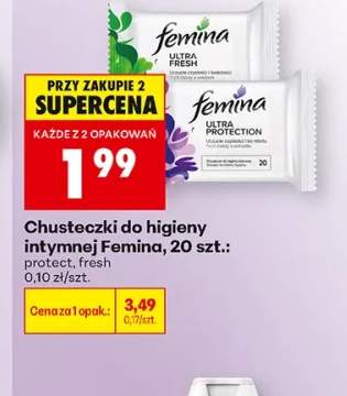 Chusteczki do higieny intymnej protect Femina +1 wariant
